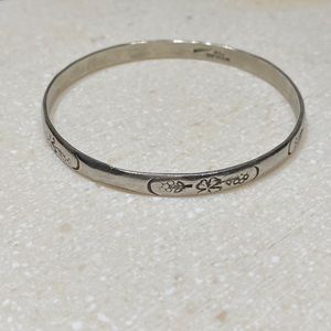 Retro 925 Silver Modernist Minimalist Bangle VTG Taxco Mexico Polished Sterling Silver Bangle Bracelet Large Smooth Silver Round Bangle